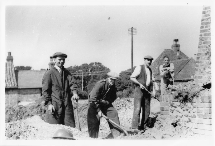 August 1940 after bomb damage to the west door of St Margaret's Church